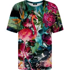 T-shirty damskie: T-shirt ze wzorem Colorful Flamingo