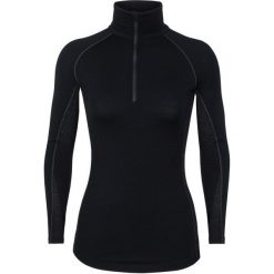 Icebreaker Bluzka Wmns 200 Zone Ls Half Zip, Black/Mineral, S. Czarne koszulki damskie termoaktywne marki Icebreaker, s, bez wzorów, z wełny, bez kołnierzyka, z długim rękawem, długie, bez kaptura, outdoorowe. W wyprzedaży za 289,00 zł.