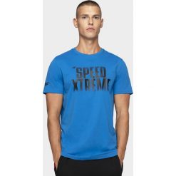T-shirt męski TSM004 - niebieski. Niebieskie koszulki męskie xxl. W wyprzedaży za 39,99 zł.