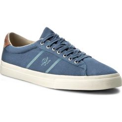 Tenisówki MARC O'POLO - 702 23783501 615 Denim 870. Niebieskie półbuty męskie marki Marc O'Polo, na co dzień, bez wzorów, ze skóry, bez zapięcia. W wyprzedaży za 249,00 zł.