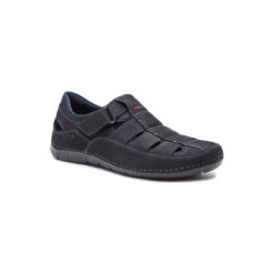 GO SOFT MI08-C449-467-04 Granatowy. Niebieskie sandały męskie GO SOFT, ze skóry, bez zapięcia. Za 149,99 zł.