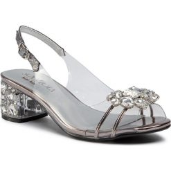 Sandały SCA'VIOLA - G-25 Pewter. Szare klapki damskie Sca'viola, z aplikacjami, ze skóry ekologicznej, bez obcasa, na obcasie. Za 279,00 zł.