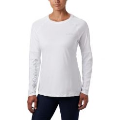 Koszulka Columbia Windgates™ LS Tee 1885801100 - biały. Białe koszulki damskie Columbia, l, bez wzorów, bez kołnierzyka, bez rękawów. Za 195,99 zł.