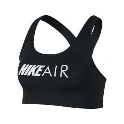 Nike Stanik sportowy AIR SWOOSH GRX BLACK / WHITE, Kobiety AQ0156-010 | CZARNY BIAŁY XS. Czarne biustonosze damskie termoaktywne Nike, xs, bez wzorów, outdoorowe. W wyprzedaży za 190,37 zł.