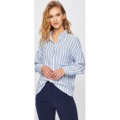 Answear - Koszula. Niebieskie bluzki damskie ANSWEAR, na co dzień, s, w paski, z wiskozy, casualowe, bez kołnierzyka, z długim rękawem. Za 119,90 zł.