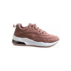 Różowe modne obuwie sportowe LL1718. Różowe buty sportowe damskie ButyModne, bez wzorów, z tkaniny, sportowe. Za 73,99 zł.