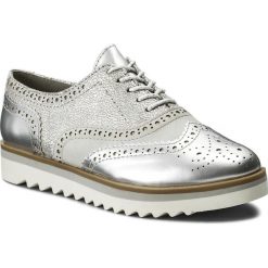 Oxfordy MARCO TOZZI - 2-23705-30 Silver Comb 948. Szare jazzówki damskie marki Marco Tozzi, z materiału, na płaskiej podeszwie. W wyprzedaży za 159,00 zł.