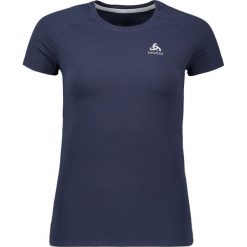 Koszulka sportowa "Sillian" w kolorze granatowym. Niebieskie bluzki sportowe damskie Odlo Women, s, bez wzorów, z materiału, z okrągłym kołnierzem, bez rękawów, bez kaptura. W wyprzedaży za 119,95 zł.