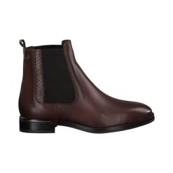 Tamaris Botki kolor koniaku female brązowy 41. Pomarańczowe botki damskie Tamaris, ze skóry, eleganckie, bez obcasa, bez zapięcia. Za 379,00 zł.