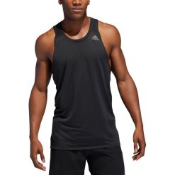 Koszulka adidas Supernova Tank M Czarna. Czarne koszulki męskie Adidas, m, bez wzorów, z tkaniny, bez kołnierzyka, bez rękawów, do biegania, climacool (adidas). Za 99,99 zł.