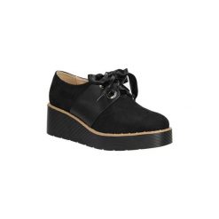 Buty ślubne damskie: Derby Casu Creepersy na koturnie wiązane W70