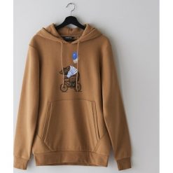 Bluza z kapturem - Beżowy. Brązowe bluzy męskie Cropp, s, bez wzorów, z kapturem, bez rękawów, z kapturem. Za 119,99 zł.