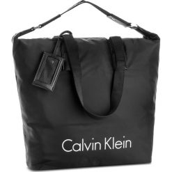 Shopper bag damskie: Torebka CALVIN KLEIN BLACK LABEL – City Nylon Shopper K60K603843 001