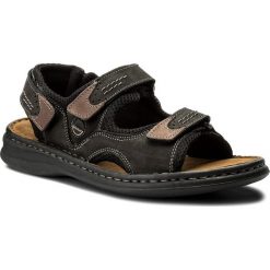 Sandały JOSEF SEIBEL - Franklyn 10236 11 101 Schwarz Kombi. Czarne sandały męskie skórzane marki Josef Seibel. W wyprzedaży za 179,00 zł.