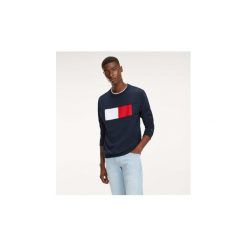 Bluzy Tommy Hilfiger MW0MW09713 LOGO. Niebieskie bluzy męskie TOMMY HILFIGER, s, bez wzorów, bez kołnierzyka, bez rękawów, bez kaptura. Za 391,71 zł.