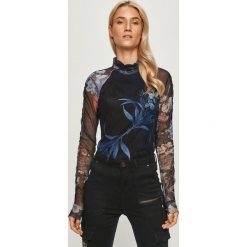 Desigual - Bluzka 20WWTKCC. Niebieskie bluzki damskie Desigual, s, bez wzorów, z elastanu, z długim rękawem. Za 299,90 zł.
