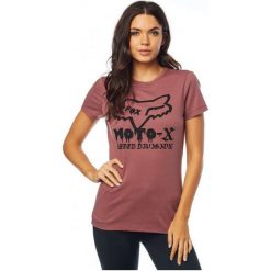 FOX T-Shirt Damski Drips Crew L Burgund. Czerwone t-shirty damskie marki FOX, l, z nadrukiem. Za 117,00 zł.