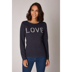 Sweter w kolorze granatowym. Niebieskie swetry damskie L'étoile du cachemire, bez wzorów, z kaszmiru, klasyczne, bez rękawów, bez kaptura. W wyprzedaży za 129,95 zł.