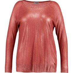 Swetry klasyczne damskie: Open End Sweter rust