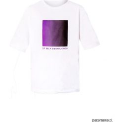 T-shirt Destruction. Białe t-shirty męskie Pakamera, m, bez wzorów, z bawełny, bez kołnierzyka. Za 139,00 zł.