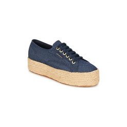 Buty Superga 2790 FABRIC SHIRT TROPEW. Niebieskie trampki i tenisówki damskie Superga, bez wzorów, bez zapięcia. Za 214,50 zł.