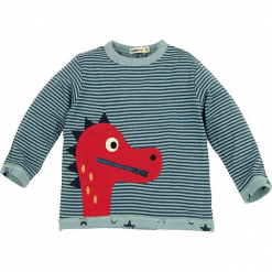 Koszulka w kolorze niebieskim. Niebieskie t-shirty chłopięce z długim rękawem Bondi, z aplikacjami, z bawełny. W wyprzedaży za 37,95 zł.