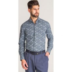 Granatowa koszula Joop Panko w roślinny wzór. Niebieskie koszule męskie Joop! Collection, m, z haftami, z bawełny, z włoskim kołnierzykiem, bez rękawów. Za 159,60 zł.