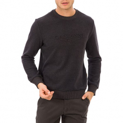 Sweter w kolorze antracytowym. Szare swetry klasyczne męskie GALVANNI, l, z okrągłym kołnierzem. W wyprzedaży za 139,95 zł.