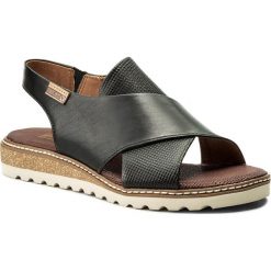Sandały PIKOLINOS - W1L-0502 Black. Czarne klapki damskie Pikolinos, bez wzorów, ze skóry, bez obcasa. W wyprzedaży za 289,00 zł.