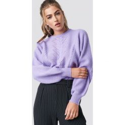 Gestuz Sweter Adel - Purple. Fioletowe bez kategorii marki Gestuz, z dzianiny, z okrągłym kołnierzem. Za 688,95 zł.