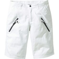 Bermudy Loose Fit bonprix biały. Białe spodenki i szorty męskie bonprix, m, bez wzorów. Za 59,99 zł.