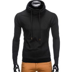 Bluzy męskie: BLUZA MĘSKA ZE STÓJKĄ B781 – CZARNA