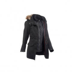 Kurtka Rainwarm 900 3w1 damska. Czarne kurtki damskie QUECHUA, m, bez wzorów, z poliesteru, bez kaptura, trekkingowe. Za 549,99 zł.