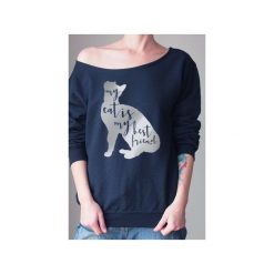 My cat is my best friend czarna max z. Czarne bluzy damskie marki One mug a day, s, z nadrukiem, z bawełny, bez rękawów, bez kaptura. Za 139,00 zł.
