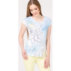 T-shirty damskie: T-shirt z kolorowym nadrukiem kwiatowym