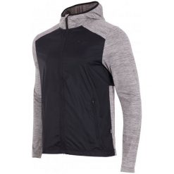 Bluzy męskie: 4F Męska Bluza H4Z17 blmf002 Jasny Szary Melanż S