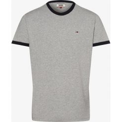 Tommy Jeans - T-shirt męski, szary. Szare t-shirty męskie Tommy Jeans, m, bez wzorów, z bawełny, sportowe, z kontrastowym kołnierzykiem. Za 179,95 zł.