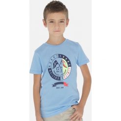 Mayoral - T-shirt dziecięcy 128-172 cm. Niebieskie t-shirty chłopięce Mayoral, z nadrukiem, z bawełny. Za 59,90 zł.