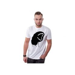 T-shirt Ego Monster. Białe t-shirty męskie Piekuo, xl, z nadrukiem, z tkaniny, klasyczne, z okrągłym kołnierzem. Za 49,00 zł.