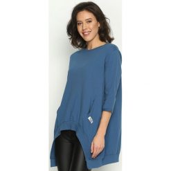 Bluzy damskie: Niebieska Bluza Loose