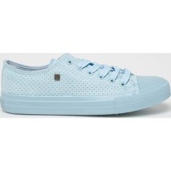 Big Star - Tenisówki. Niebieskie trampki i tenisówki damskie BIG STAR, bez wzorów, z gumy, na sznurówki. W wyprzedaży za 59,90 zł.