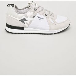 Pepe Jeans - Buty Tinker Pro. Białe buty sportowe męskie Pepe Jeans, z jeansu, na sznurówki. W wyprzedaży za 329,90 zł.