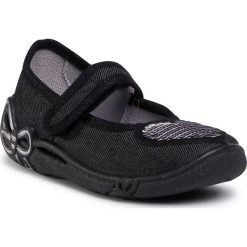 Kapcie SUPERFIT - 1-000287-0100 M Schwarz. Czarne sandały dziewczęce Superfit, z tworzywa sztucznego, bez zapięcia. Za 129,00 zł.
