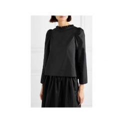 Bluzka Sara. Białe bluzki damskie Martino demi, l, bez wzorów, z jeansu, eleganckie, bez kołnierzyka, z długim rękawem. Za 399,00 zł.