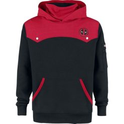 Deadpool Logo Bluza z kapturem czarny/czerwony. Czerwone bluzy męskie marki Deadpool, l, bez wzorów, z kapturem, bez rękawów, z kapturem. Za 199,90 zł.