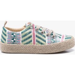 Blukids - Tenisówki dziecęce. Szare trampki dziewczęce Blukids, bez wzorów, z materiału, na sznurówki. W wyprzedaży za 59,90 zł.