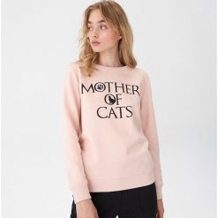 Bluza Mother of cats - Różowy. Różowe bluzy damskie House, s, bez wzorów, bez rękawów, bez kaptura. Za 59,99 zł.
