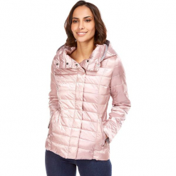 Kurtka zimowa w kolorze jasnoróżowym. Czerwone kurtki damskie pikowane marki Snowie Collection, na zimę, s. W wyprzedaży za 227,95 zł.