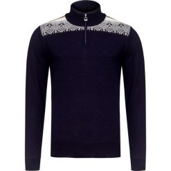 Sweter DALE OF NORWAY FIEMME. Niebieskie swetry męskie Dale of Norway, bez wzorów, z wełny, eleganckie, z klasycznym kołnierzykiem, bez kaptura. W wyprzedaży za 679,00 zł.