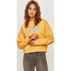 Levi's - Bluza. Żółte bluzy damskie Levi's®, s, z nadrukiem, z bawełny, bez rękawów, bez kaptura. Za 319,90 zł.